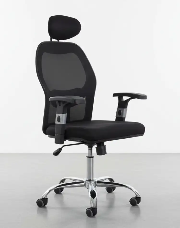 প্রিমিয়াম আরগোনমিক অফিস চেয়ার – হেডরেস্ট, মেশ ব্যাক ও অ্যাডজাস্টেবল আর্মরেস্টসহ